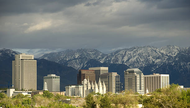 istock Salt Lake City, Utah Skyline with a Storm Approaching 105692830