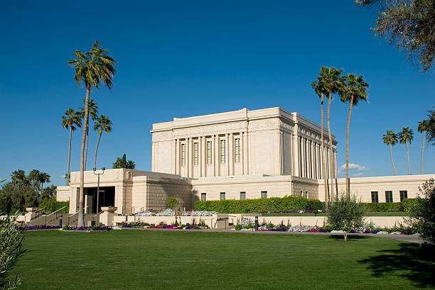 Mesa Arizona Temple of the LDS Church (The Mormons) Mesa Arizona Temple of the Church of Jesus Christ of Latter-day Saints mesa arizona stock pictures, royalty-free photos & images