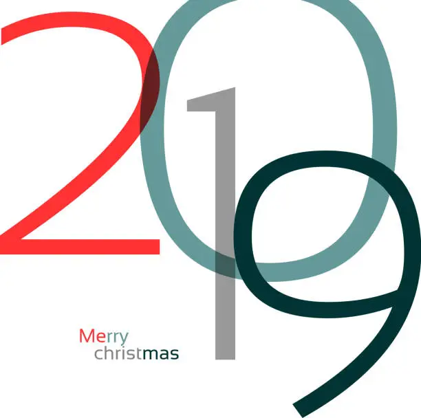 Vector illustration of Happy New Year 2019 Background for your Christmas