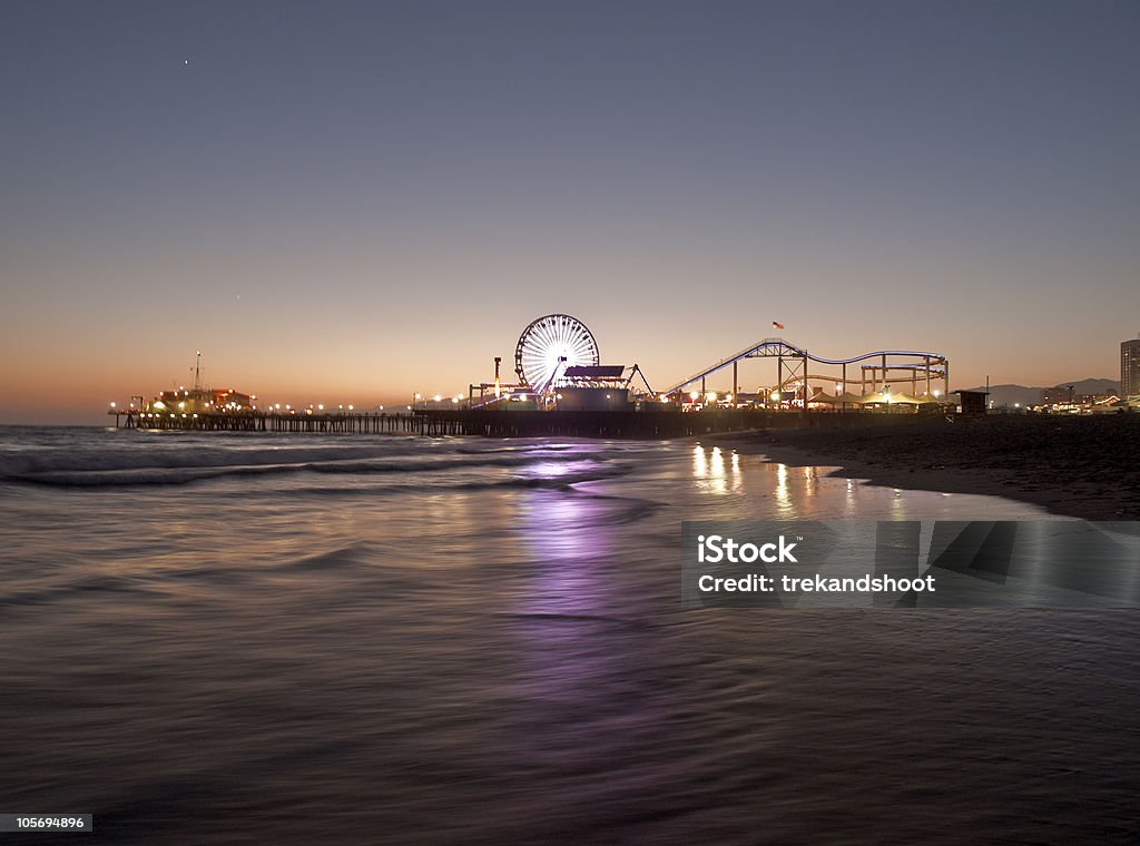 Santa Monica, Kalifornien - Lizenzfrei Abenddämmerung Stock-Foto