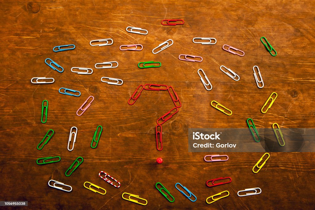 Scarpers Question Mark Sharp Table Stock Photo - Download Image Now ...