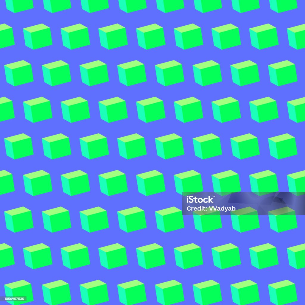 Colorful Cube Pattern Colorful Cube Pattern Background Vectorgeometric Texture Design Stock ...