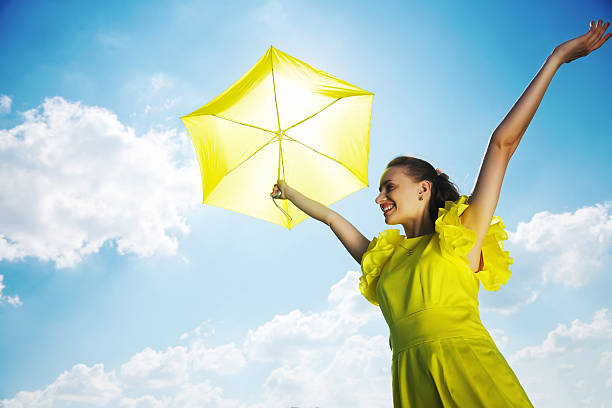 istock Woman with umbrella 105696609