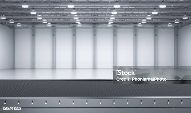 Empty Conveyor Line Stock Photo - Download Image Now - Conveyor Belt, Empty, No People