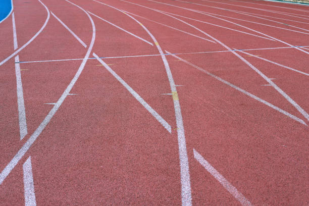 istock Track and Field Race Track Lanes 1056972358