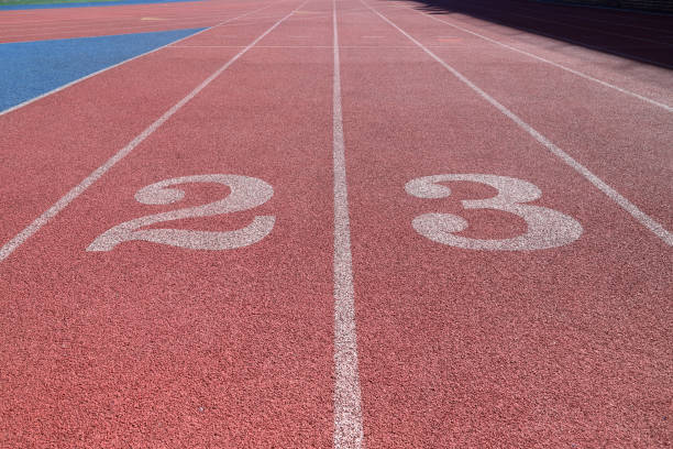 istock Track and Field Race Track Lanes 1056972408