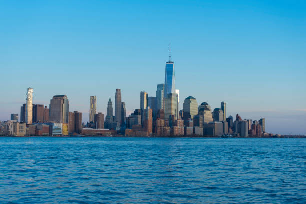 istock Manhattan Skyline from New Jersey at twilight time 1056977888
