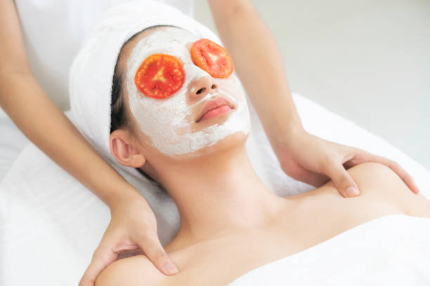 istock Beautiful woman relaxing in day spa. 1056983892