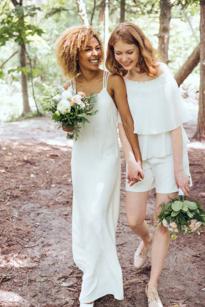 istock Beautiful couple on their wedding day 1056995988