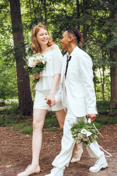 istock Beautiful couple on their wedding day 1056996006