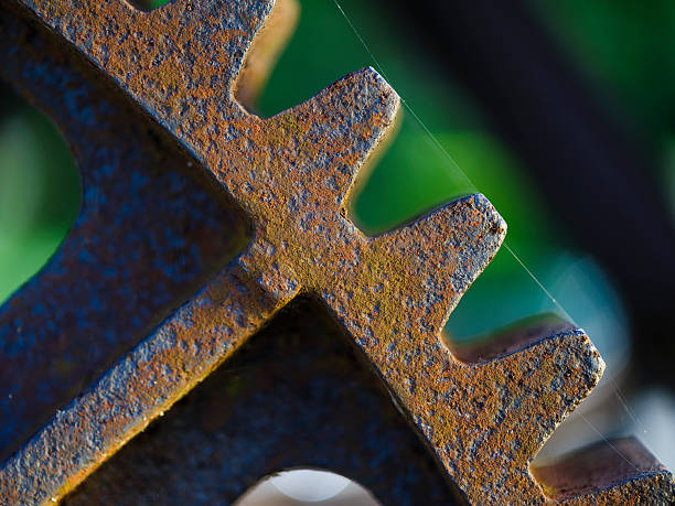 istock Rusty part of a cogwheel 105700343