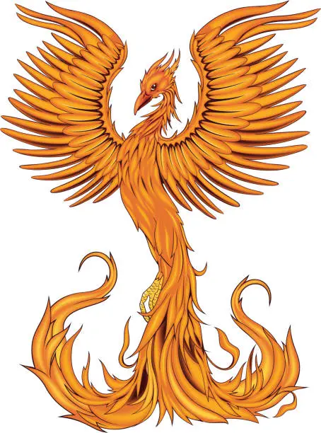 Vector illustration of Phoenix bird