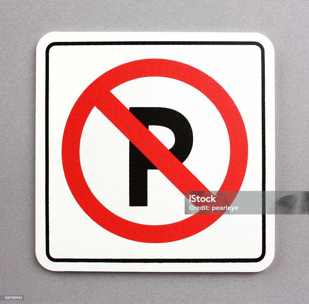 Pas de stationnement - Photo de Blanc libre de droits