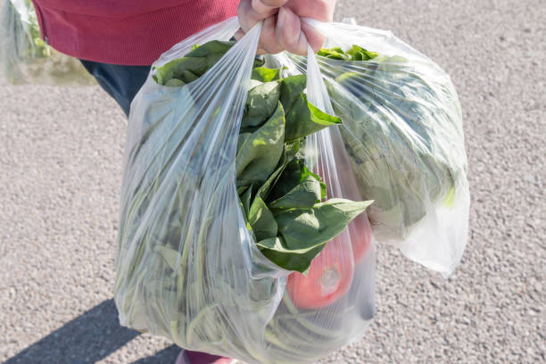 istock Male holding a plastic bag 1057009536