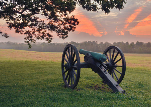 バージニア州マナサス国立戦場跡公園�の画像 - rail fence ストックフォトと画像