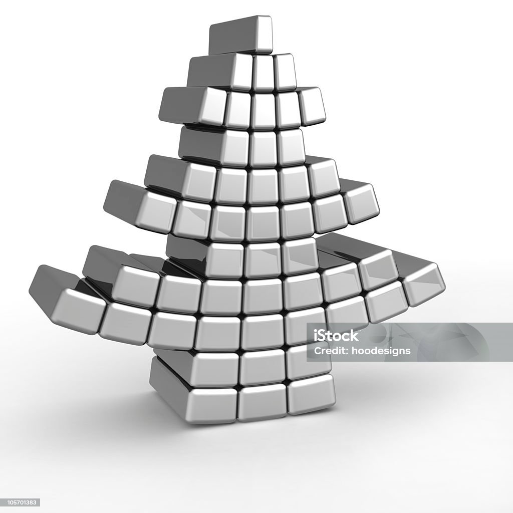 Abstrakte Aluminium christmas tree - Lizenzfrei Aluminium Stock-Foto