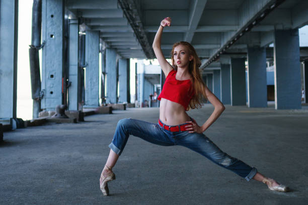 istock Ballerina dancing. Street performance. 1057023582