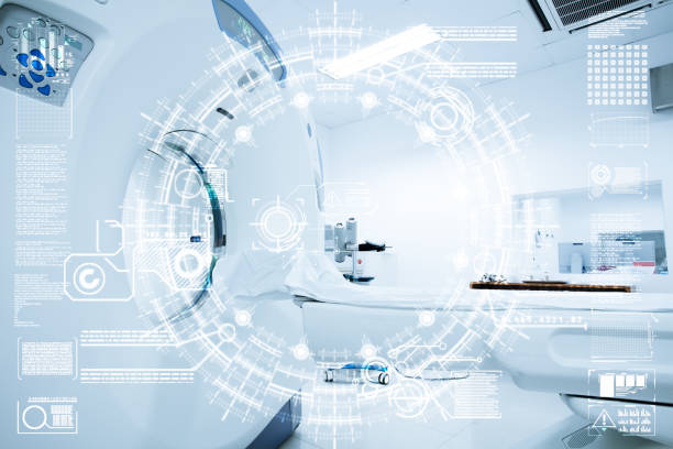 Hospital AI Machine in hospital AI place of research stock pictures, royalty-free photos & images