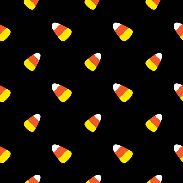사탕 옥수수 할로윈 사탕 원활한 패턴 - halloween candy candy corn backgrounds stock illustrations