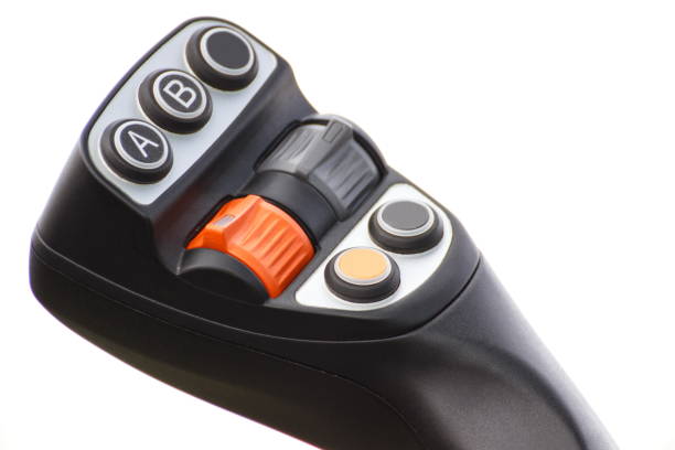 istock Operating panel as part of agricultural or industrial machine, white background 1057035926