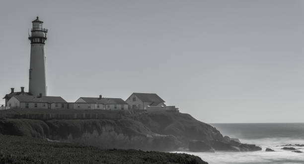 istock Black and White of Pigeon Point Lighthouse 1057041056