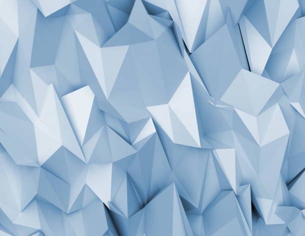 istock 3D abstract background. Illustration of geometric stones 1057044926