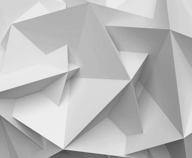 istock 3D abstract background. Illustration of geometric stones 1057044934