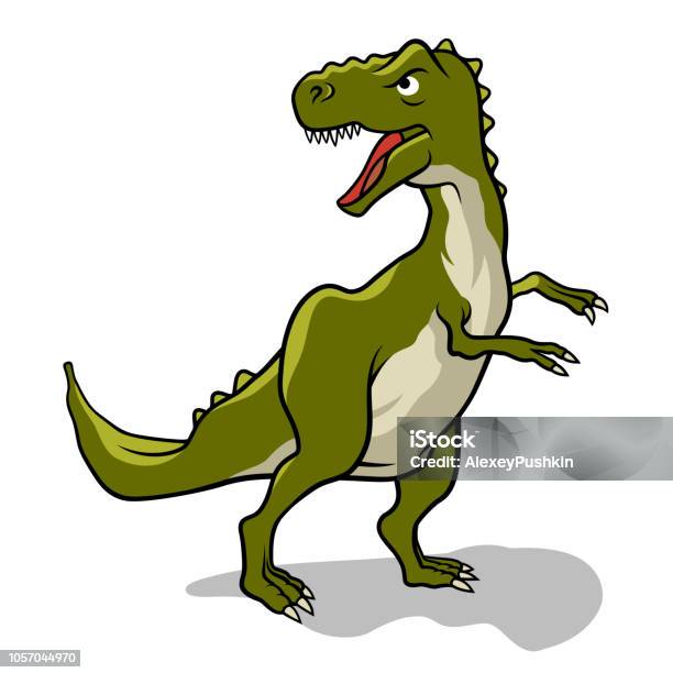 Cute cartoon t-rex stock vector. Illustration of predator - 78280380