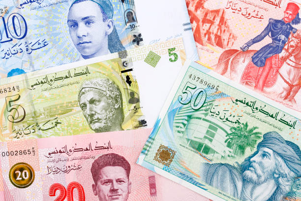 istock Tunisian money, a background 1057044982