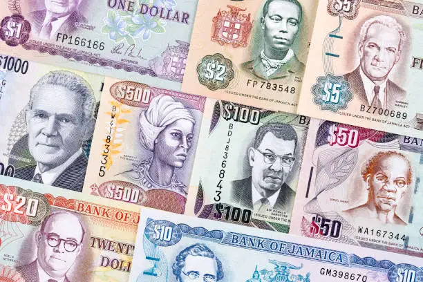 Photo of Jamaican money, a background