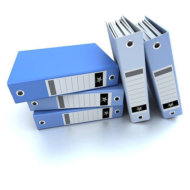 istock Frontal view of binders in blue 105705771
