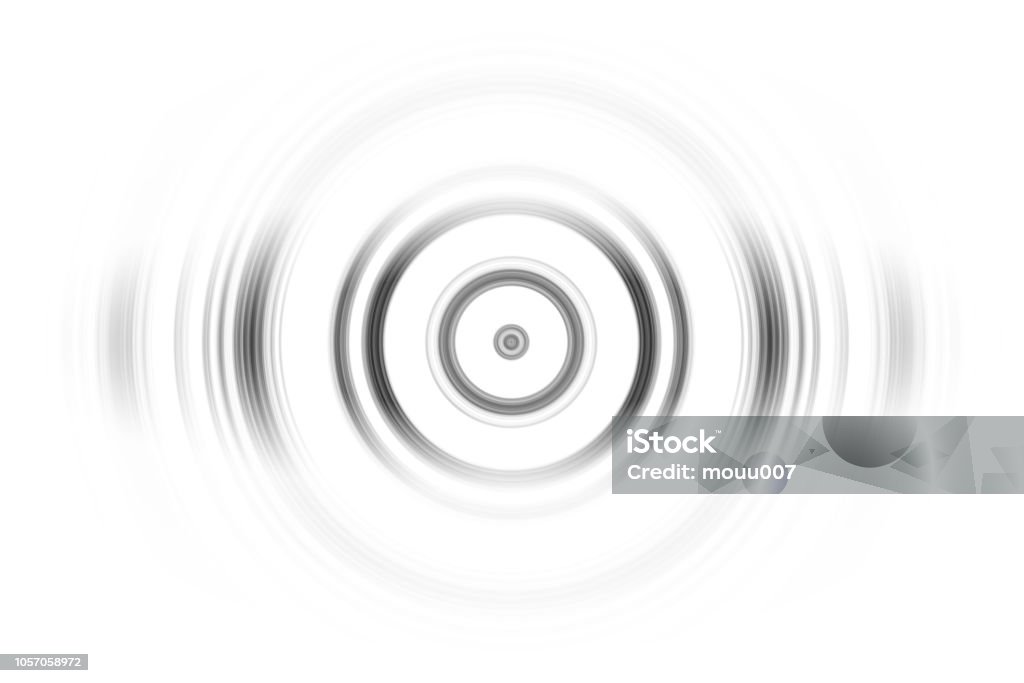 Black rings sound waves oscillating, abstract background Circle Stock Photo