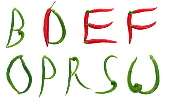 istock An alphabet consisting of chili peppers 1057059202