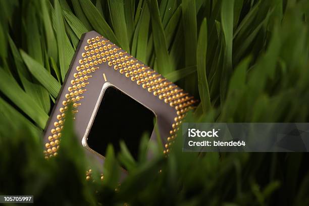 Cpu In A Green Meadow Stock Photo - Download Image Now - Backgrounds, Bright, Brightly Lit