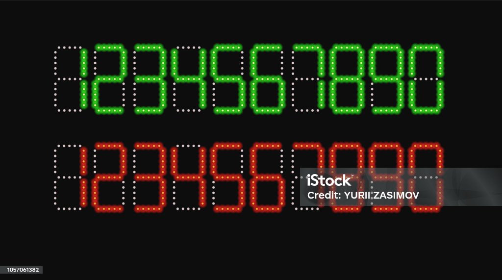 Digital Number Instrument Digital Numbers Vector Illustration Stock Illustration - Download Image ...