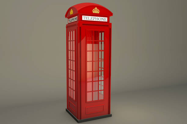 istock Old British style telephone booth 1057071438