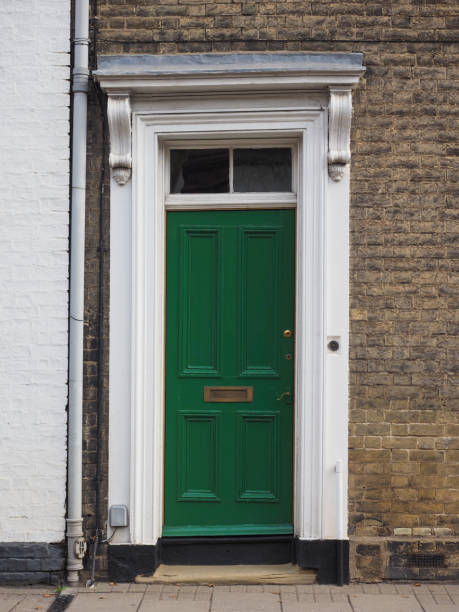 istock green traditional british door 1057073738