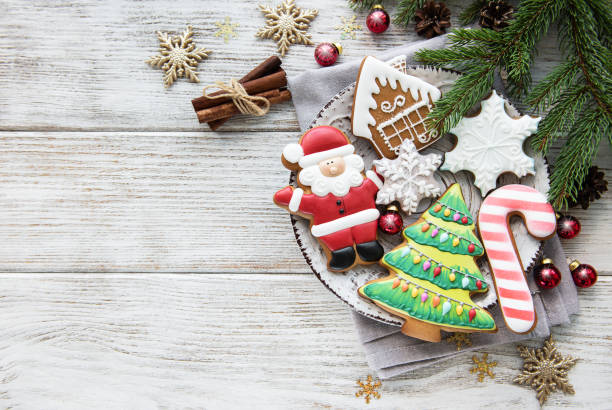istock Christmas cookies and Christmas tree 1057078576