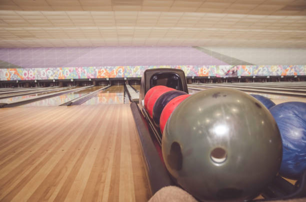 istock colorful tenpin bowling ball with retro look image 1057083270