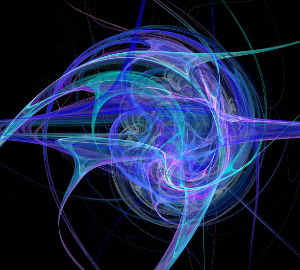 istock image of one Digital Fractal on Black Color 1057083312