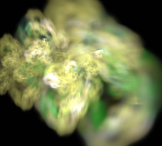 istock image of one Digital Fractal on Black Color 1057084748
