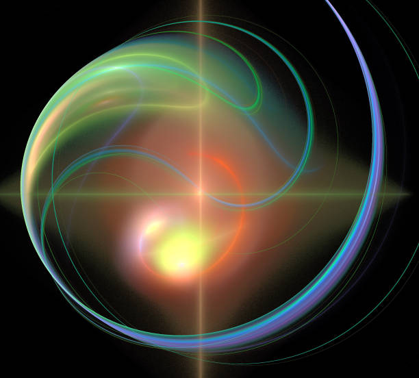 istock image of one Digital Fractal on Black Color 1057087360