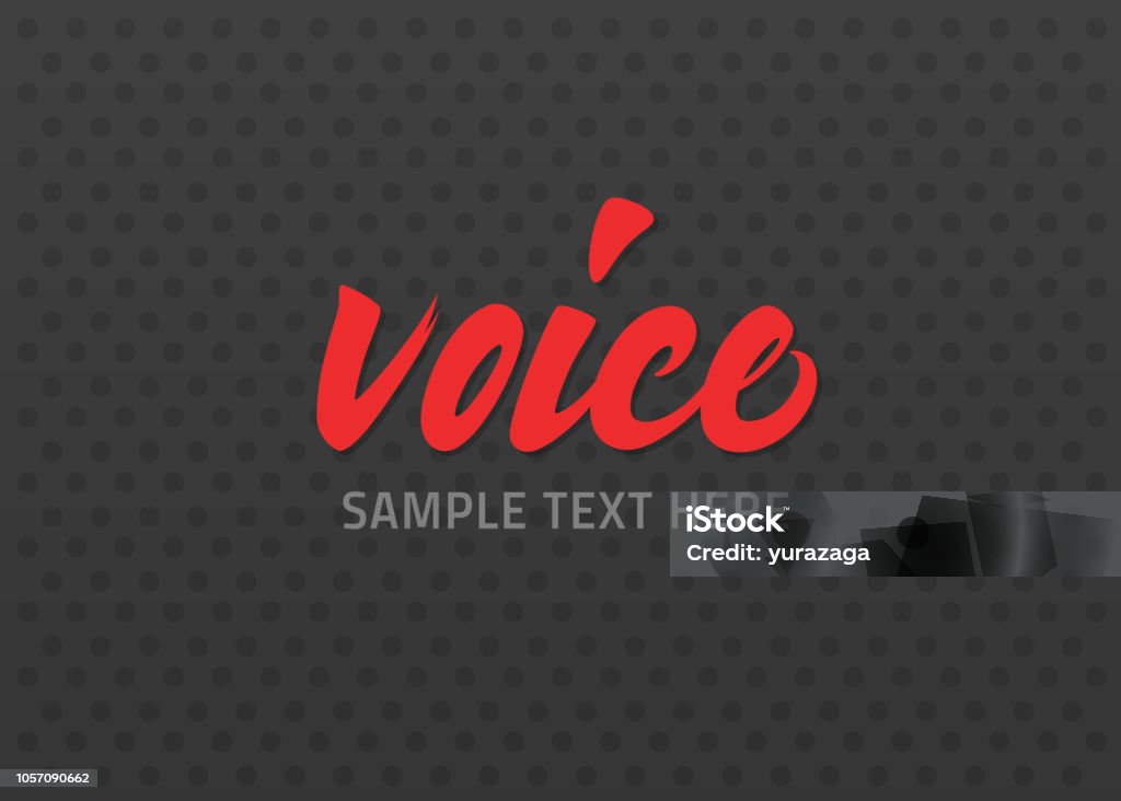 Audio Based Lettering Voice Vector Lettering Stock Illustration - Download Image Now - Art ...