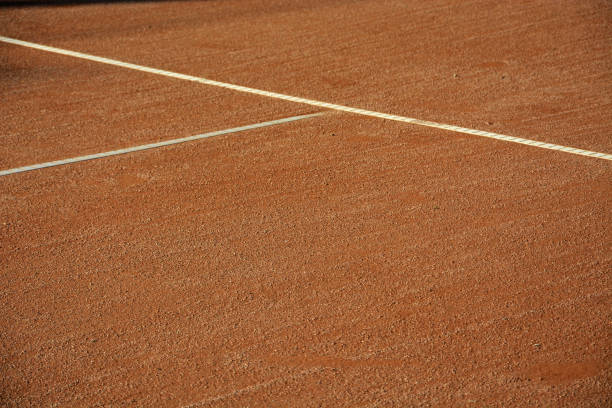 istock Clay tennis court lines 1057095352