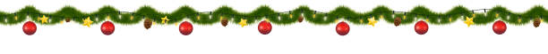 istock Green Christmas garland for decoration and web sites. 1057097870
