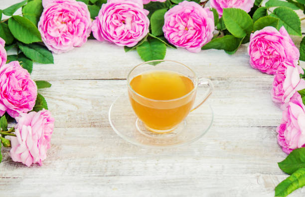 чай, чай роза, роза, селективный фокус. природа. - tea rose tea crop scented стоковые фото и изображения