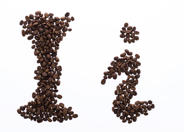 istock Letter I made with coffee beans. 1057101852