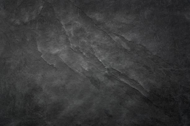 Black Slate Texture Background - Stone - Grunge Texture Dark grey black slate texture, floortile, wallpaper or background. Rough texture with fine details. natural granite rough stone stock pictures, royalty-free photos & images