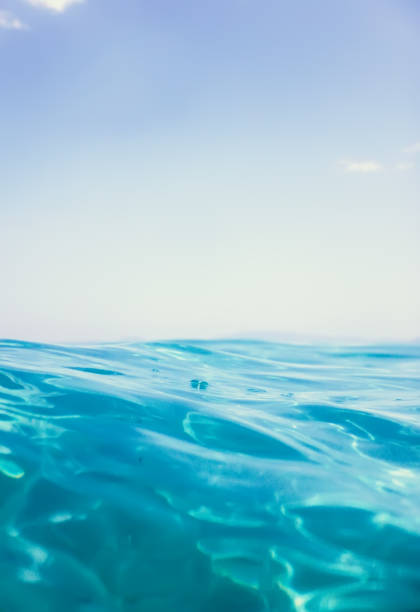 istock Sea wave close up, low angle view water background 1057116530