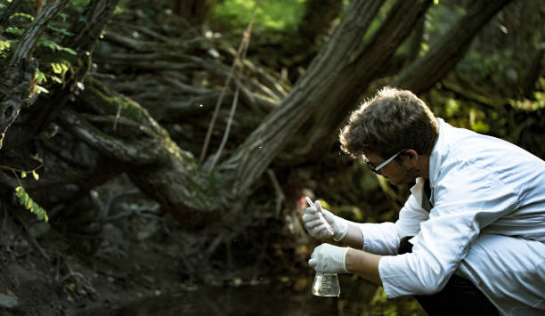 istock Young Researcher Examining Water in a Stream 1057132352